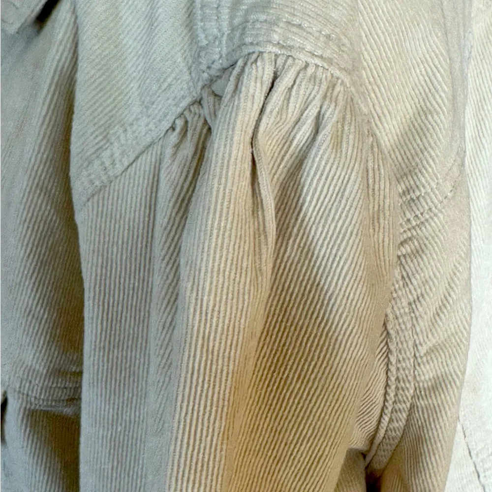 Gap Women’s Corduroy Jean Jacket | Color Oyster Gray | Size XXL | NWT